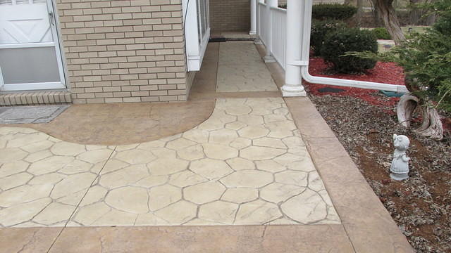 random stone with rough textured border