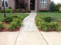 Front walk with Orchard Stone stamp pattern